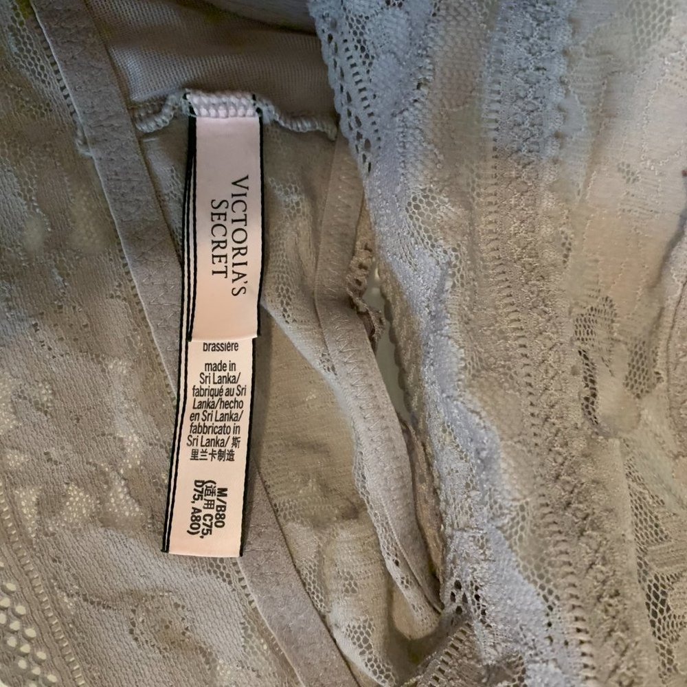 Victoria Secret Gray Lace Bralette Brassiere - Medium - Picture 5 of 7
